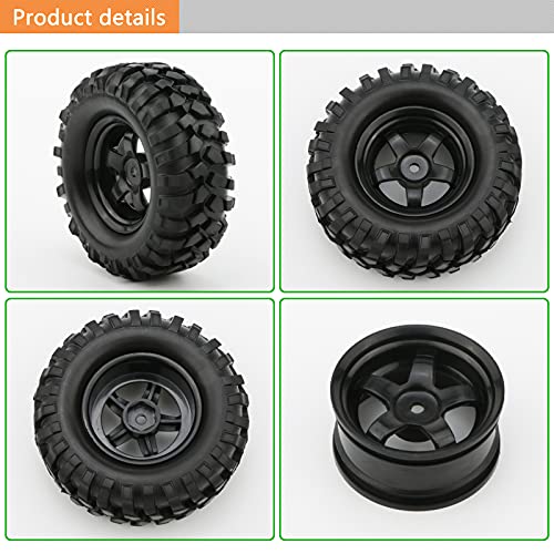 4X 1:10 RC Off-Road Car Wheel Tires, 5 Spokes Wheel Rim | 12 mm Hex, RC Parts