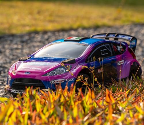 CROBOLL 1/10 Brushless RC Cars with Gyro, Max 50 mph Fast RC Rally Car,RTR | RLAARLO Fast RC Car 2.4Ghz All Terrain RC Cars, Waterproof 4x4 Hobby Remote Control Car RC Truck with 3S Battery, Purple - color: Purple