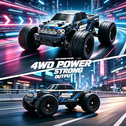 HAIBOXING RC Cars 1/18 Scale 4WD Off-Road Monster Trucks with 36+KM/H High Speed, 2.4 GHz Remote-Controlled Electric All Terrain Waterproof Vehicles with Rechargeable Battery for Kids and Adults RTR