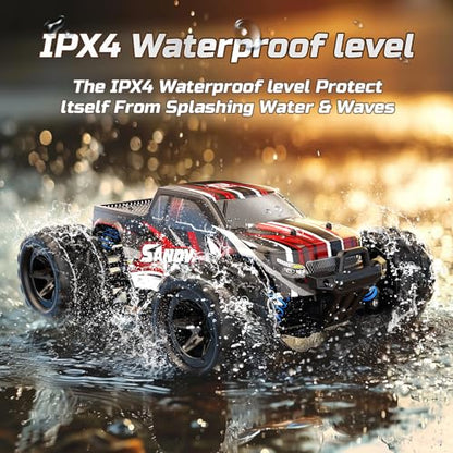 DEERC 9300E Remote Control Car High Speed RC Cars for Kids Adults 1:16 Scale 40 KM/H 4WD Off Road Monster Trucks,2.4GHz All Terrain Toy Trucks with 2 Rechargeable Battery