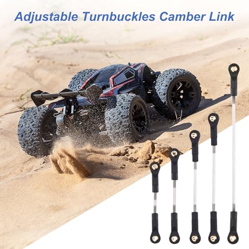 MECCANIXITY 2Pcs Adjustable Turnbuckles Camber Links, 79-89mm Turnbuckle Rod Steering Servo Linkage with M3 Ball Head Rod Ends for RC Car Replace Parts DIY - size: 79-89mm