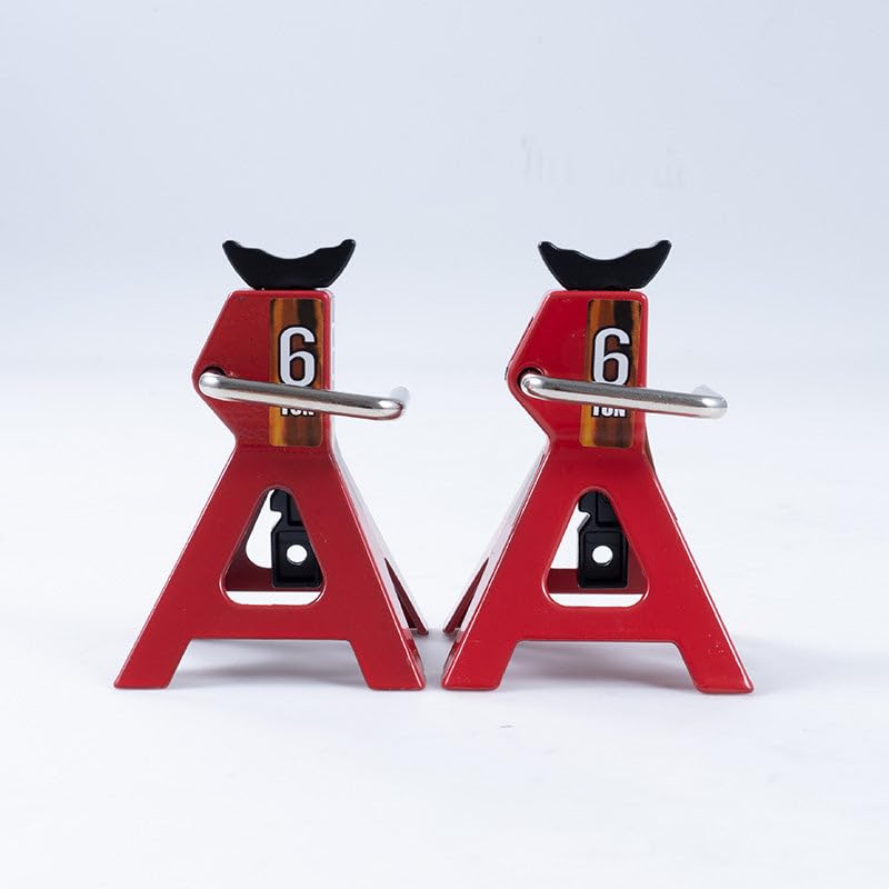 FMS Simulation Micro Scale Model Lifting Jack (2pcs) for SCX10 D90 CC01 TRX4 FCX10 1/8 1/6 1/10 RC Car Decoration Fake Props Accessory for RC Crawler Car - style: Lifting Jack