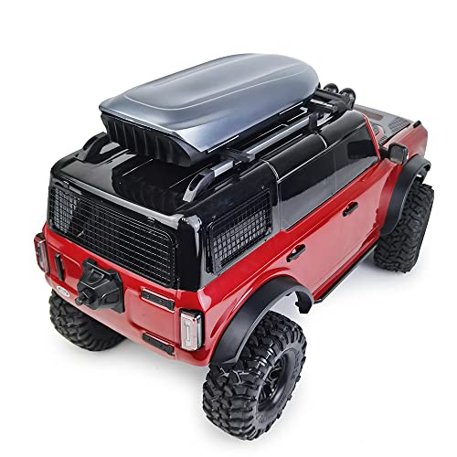 RC-Hub Plastic Roof Trunk Luggage Rack Box for 1/10 TRX-4 TRX-6 RC Crawler Car,Roof Top Carrier Storage Luggage Box for RC Crawler (Yellow) - color: Yellow