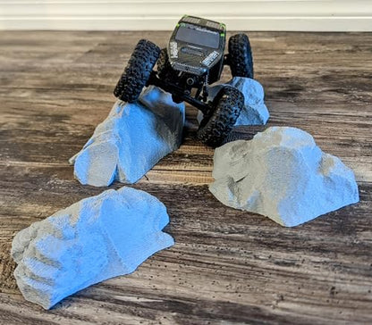 RC Crawler Rock Obstacles 1/18th 1/24th scale trucks (Gray) - Made in the USA