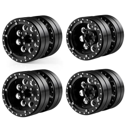 4PCS Aluminum 2.2" Dually RC Beadlock Wheels Rims for 1/10th AXIAL Wraith RR10 SCX10-II TRX4 TRX6 RC Crawler Trailer Car Upgrade Parts