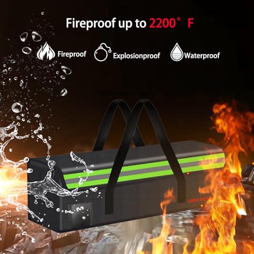 Lipo Battery Safe Bag Large Capatity Fireproof Bag for Ebike Lipo Battery Other Batteries Storage Charging Transport Home Office Travel Safe Storage Pouch - size: 420*140*130mm