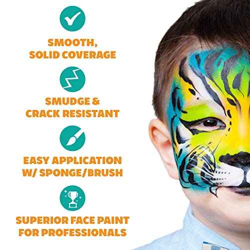 Dome Stroke - Harmony (25 gm), Professional 1-Stroke Split Cake, Hypoallergenic, Non-Toxic, Water Activated Face & Body Painting Makeup Supplies for Halloween Adults - color: Harmony