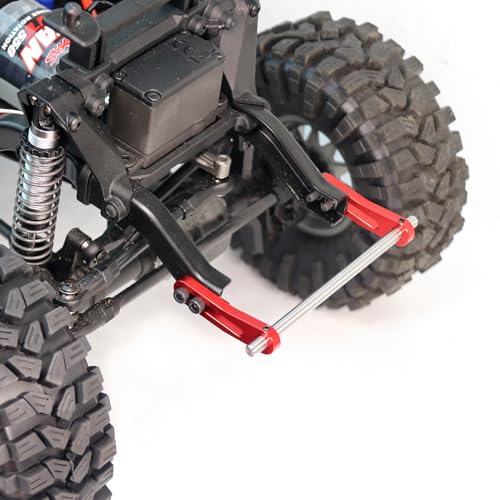 OGRC Adjustable 1/10 RC Bumper Mount Aluminum Alloy Front & Rear Bumper for TRX4 TRX6 Axial SCX10 Element Enduro Gen7 Gen8 1/10 RC Crawler Car (Red) - color: Red