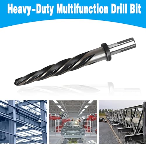 11/16" Bridge Construction Reamer Drill Bit, M2 HSS Taper Chucking Reamer for Steel Alloy Metal Wood Plastic, 1/2" Non-Slip Shank, 5-Spiral Flutes Car Reamer, to Align or Enlarge Holes, 17mm - size: 11/16"