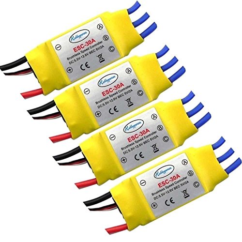 30A Brushless Speed Controller ESC for RC Helicopter Airplane Multirotor(Pack of 4) - size: 4pcs