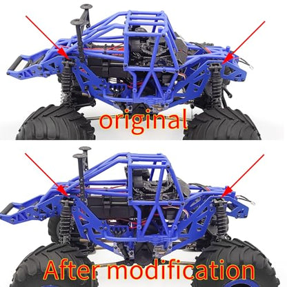 Aluminum Upper Shock & Lower Link Mount Fixed Set | For Losi 1/18 Mini LMT 4WD 4X4 Brushed Monster, RC Truck, Upgrade Parts