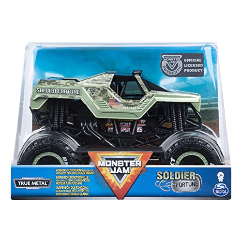 Monster Jam, Official Soldier Fortune Monster Truck, Die-Cast Vehicle, 1:24 Scale
