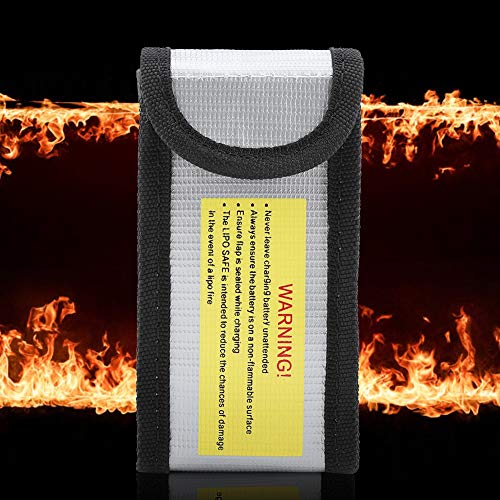 Socobeta Battery Protective Bag, Lipo Battery Charging Storage Pouch, with Retardant Fiberglass, for Travel Transportation