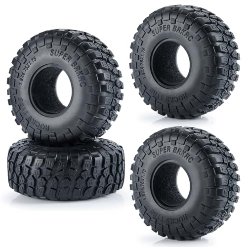 RC Rubber 1.9 Crawler Tires 120MM 4PCS Set for 1/10 Scale SCX10 D90 Wraith 90048 90018 RR10 RC Crawler Car