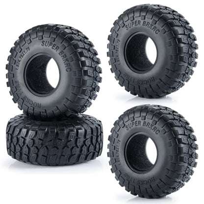 RC Rubber 1.9 Crawler Tires 120MM 4PCS Set for 1/10 Scale SCX10 D90 Wraith 90048 90018 RR10 RC Crawler Car