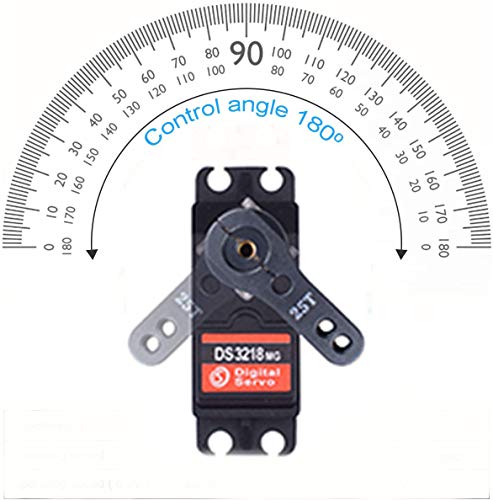 ZOSKAY Servo High Torque Metal Gear Standard Digital Servo 25KG/0.13S 6.8V for 1/8 1/10 RC Cars (20kg Control Angle 180)