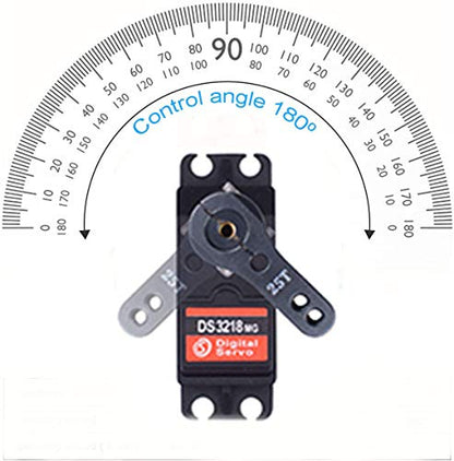ZOSKAY Servo High Torque Metal Gear Standard Digital Servo 25KG/0.13S 6.8V for 1/8 1/10 RC Cars (20kg Control Angle 180)