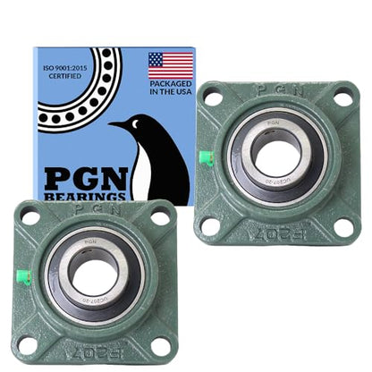 PGN UCF207-20 (2 Pack) Square Flange Bearing 1-1/4" Bore - size: 2, style: UCF207-20