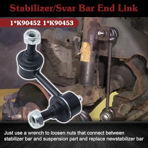 2* K90452 K90453 Rear Sway Bar Link - Restore Rear Stability | Compatible with 2001-2005 Acura EL Honda Civic - color: 1*K90452 1*K90453, size: Sway Bar Link