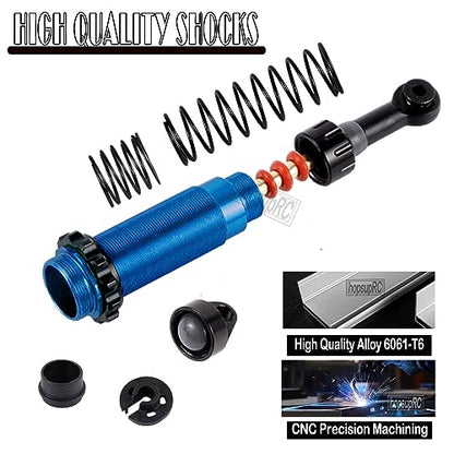 Full Aluminum Big Bore RC Shocks Absorber Damper Upgrades Part for 1/10 Slash/Stampede/Rustler/Bandit VXL 4X4 2WD,Front Rear Assembled Full Metal Shocks,4PCS Navy Blue - color: Navy Blue/4pcs