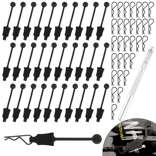 30-Pack 0.7mm RC Cars Body Clips with Pull Tabs for Universal 1/24 1/28 1/36 Scale Micro Trucks SCX24 Remote Control Trucks & 1 PCS Hole Puncher Reamer for RC Body Shell Drills Tool - color: 0.7mm