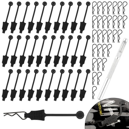 30-Pack 0.7mm RC Cars Body Clips with Pull Tabs for Universal 1/24 1/28 1/36 Scale Micro Trucks SCX24 Remote Control Trucks & 1 PCS Hole Puncher Reamer for RC Body Shell Drills Tool - color: 0.7mm