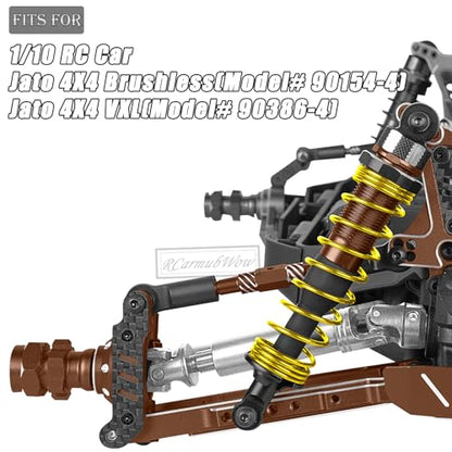 RC Shock Absorber Upgrades Part for 1/10 Jato 4X4 Brushless,Jato 4X4 VXL,Alloy Aluminium Shocks Front Rear,Replace #7462,Bronze - color: Bronze(4pcs)