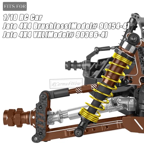 RC Shock Absorber Upgrades Part for 1/10 Jato 4X4 Brushless,Jato 4X4 VXL,Alloy Aluminium Shocks Front Rear,Replace #7462,Bronze - color: Bronze(4pcs)
