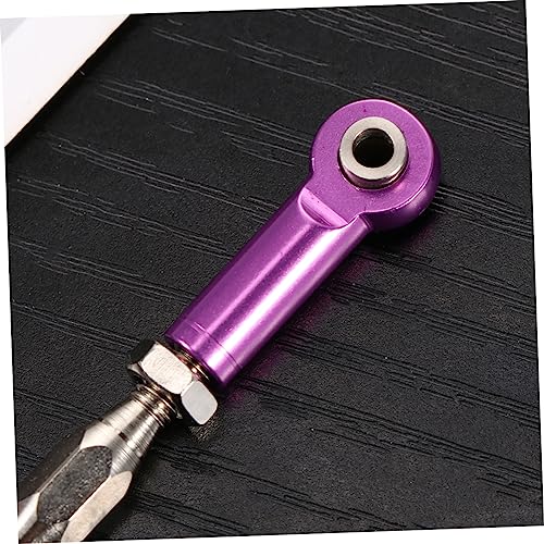 6pcs Adjustable Pull Rod Linkage Turnbuckle Rod for Rc Car Machined Metal Easy Install for Rc Vehicles - color: Purple