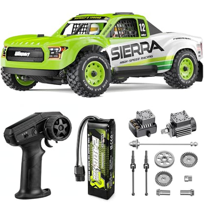 UDIRC 1203PRO 1/12 RC Short Course Truck, 50MPH 3S Brushless Fast RC Car with Gyro and Center Diff for Adults, 4WD All Terrain Desert Truck RTR, 3S Battery Included, 4-Color LED Light System
