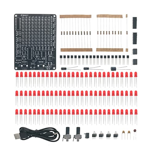 Gikfun LED Chaser Soldering Practice Kit PCB Board 81 LEDs for STEM Electronics School Learning Project DIY EK1974