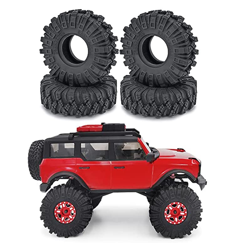RCHUBAM 4PCS 1.0" Rubber Tires for 1/24 Axial SCX24 RC Crawler Upgrade Part | Crawler Tires,Tires for 90081 AXI00001 AXI00002 AXI00005 AXI00006