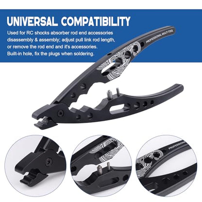 Aluminum Alloy RC Shock Absorber Pliers RC Clamps Assembly Disassembly Tool for RC Car Crawler Monster Truck Off Road Buggy Drift