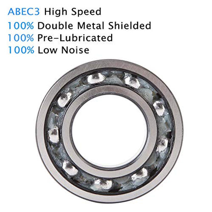 608ZZ Bearing 8x22x7mm, C3, Metal Shielded Steel 10-Pack