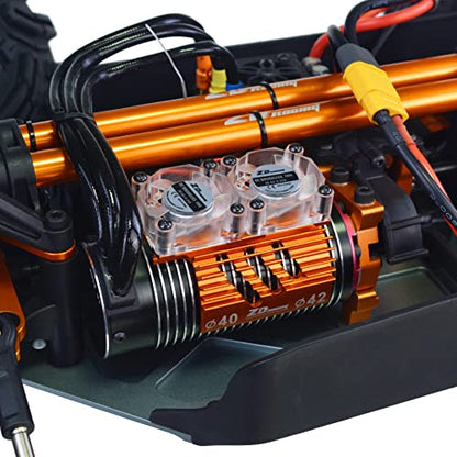 ARTR 1/7 Scale Brushless RC Monster Truck MX-07, 4WD All Terrain RC Offroad Vehicle, Rocket 4292 1450KV Motor & 150A 6S ESC, Full CNC Machined Aluminum Parts for Adult Hobbyists (Battery Excluded)