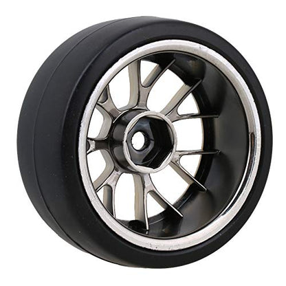 4PCS Plastic RC1:10 On-Road Racing Car Drift Smooth Tire & Y-Shaped Plated Yellow Wheels