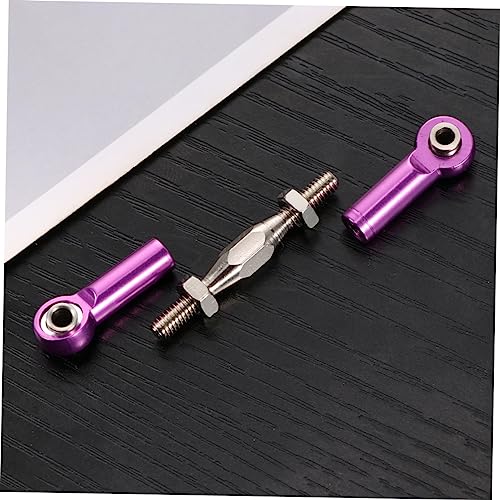 6pcs Adjustable Pull Rod Linkage Turnbuckle Rod for Rc Car Machined Metal Easy Install for Rc Vehicles - color: Purple