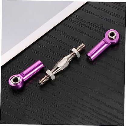 6pcs Adjustable Pull Rod Linkage Turnbuckle Rod for Rc Car Machined Metal Easy Install for Rc Vehicles - color: Purple