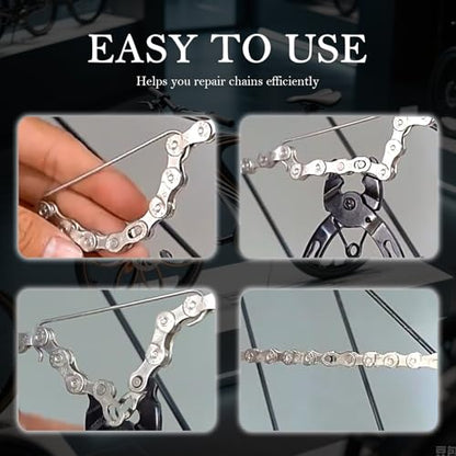 Bike Chain Tool,2-in-1 Two-Way Arc Snap Design Bicycle Chain Tool for Quick Dismantling & Installing,Multi-Function Master Link Pliers with Return Spring Fit for 6-12 Speed Chains