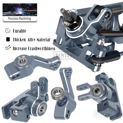 Upgrades Part for 1/10 Slash 4x4 VXL,Alloy Suspension Arm,Shock Absorber,Caster Block,Steering Blocks,Stub Axle Carriers,Steering Bellcranks,Shock Tower,Body Mounts,Drive Shaft,Links,Titanium - color: Titanium - (1 Set)
