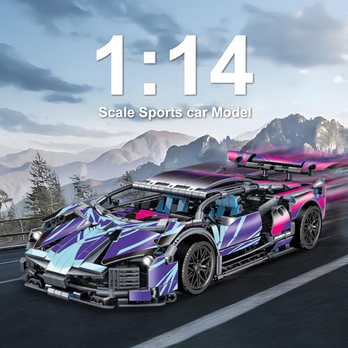 WINGIFT 934 Piece Sports Car Building Blocks Toys Boys or Adults Kits, 1:14 Race Car Model Building Set, Adult Collectible Model Cars Set to Build, STEM Super Cars Sets for Boys Girls Age 6-12, 8-14 - style: 1329 Pieces