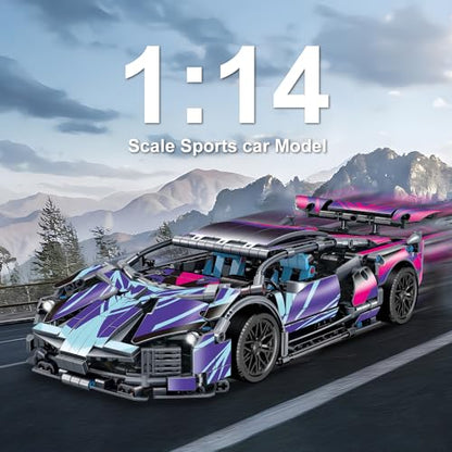 WINGIFT 934 Piece Sports Car Building Blocks Toys Boys or Adults Kits, 1:14 Race Car Model Building Set, Adult Collectible Model Cars Set to Build, STEM Super Cars Sets for Boys Girls Age 6-12, 8-14 - style: 1329 Pieces