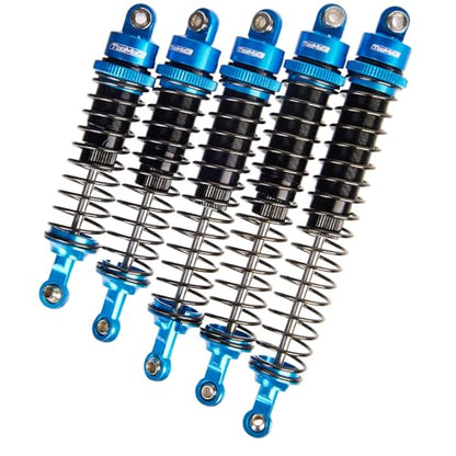 90MM Oil Shock Absorbers Upgrade Compatible with 1/10 RC Crawlers | Fits Tamiya ClodBuster / Bullhead / TRX4 / Axial / Cc01 - Oil Damper Upgrade - Blue - color: Blue