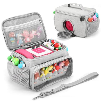 PISOSN Portable Carrying Case Compatible with Toniebox Starter Set and Tonies Figurines, Carrying Bag for Toniebox 2 & Accessories (Gray) - color: Gray