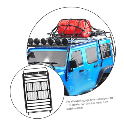 Gatuida Car Roof Luggage Bracket for Rc Crawler Simulation Climbing Car Storage Rack Practical Luggage Holder - size: 22.8X14.1cm