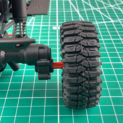 RCHUBAM 2PCS Steel Portal Stub Axle for 1/18 Redcat Ascent-18 Upgrade Part | 1 Pairs Stock Size/+5mm/+10mm Portal Stub Axle,RC Rock Crawler Car Upgrade - style: +10mm CVD Stub Shaft