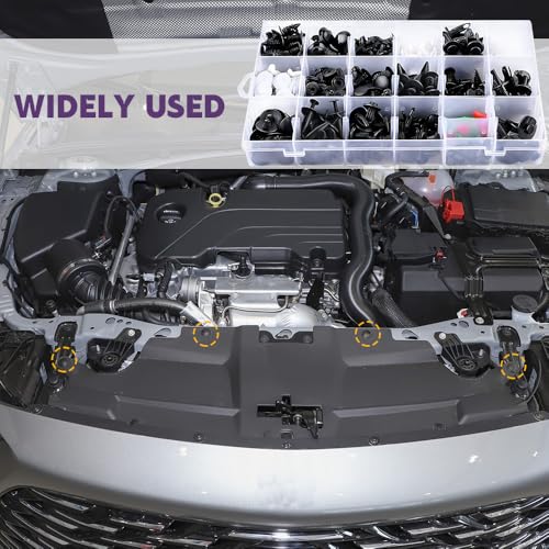 80PCS Door Lock Rod Car Clips Assortment Kit, Door Install Clips, Tailgate Handle Rod Clip, Car Accessories Left and Right Door Handle Rod End Clip Retainer Compatible with Most Vehicles