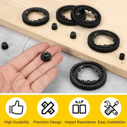 MECCANIXITY 48P Hardened Steel Pinion Gear, 28T 3.175mm Shaft Metal Motor Gear with Hex Key for RC Brushless Brush Motor Model Car Replace(Black) - size: 28T
