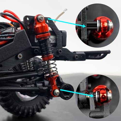 4PCS Ascent-18 Threaded Shock Absorber Oil Damper 53MM for Redcat Ascent18 1/18 RC Crawler Upgrade Parts