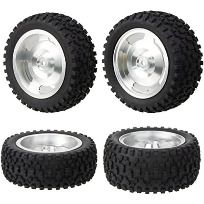 Aluminum Wheels Rims Rubber Tires 12mm Hex Hub for Tamiya TT-02B HPI HSP 1/10 Scale RC Buggy Car Upgrades